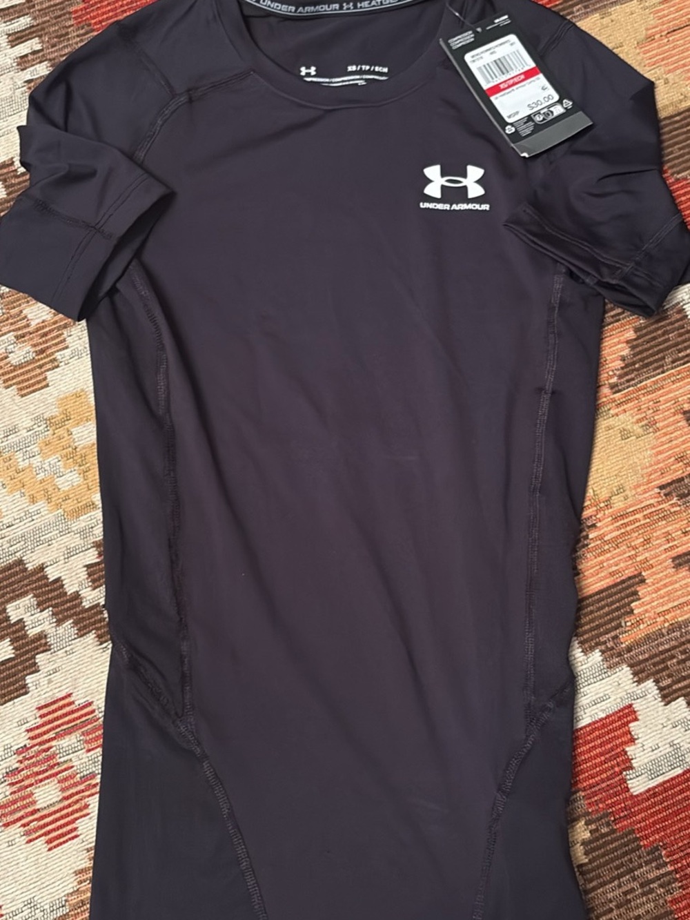 Under Armour Men’s Black HeatGear Short Sleeve Compression Shirt